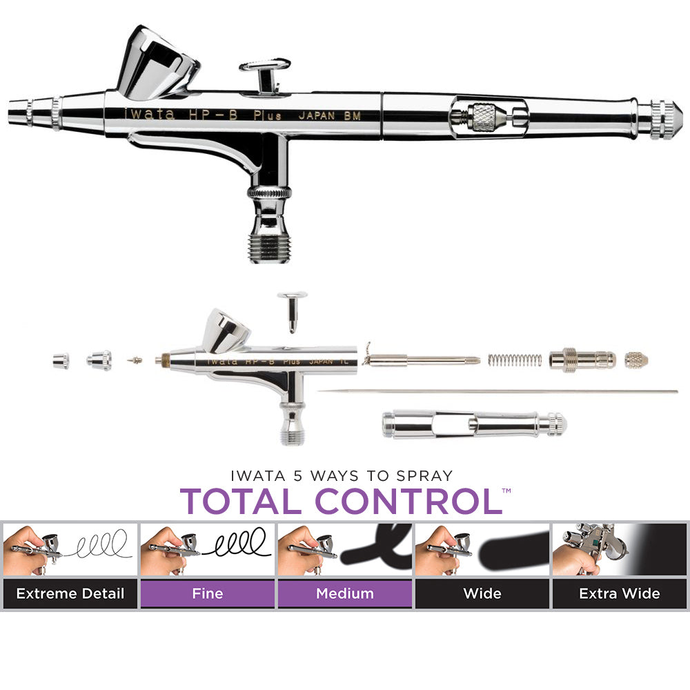 Iwata High Performance HP-B Plus Gravity Feed Dual Action Airbrush